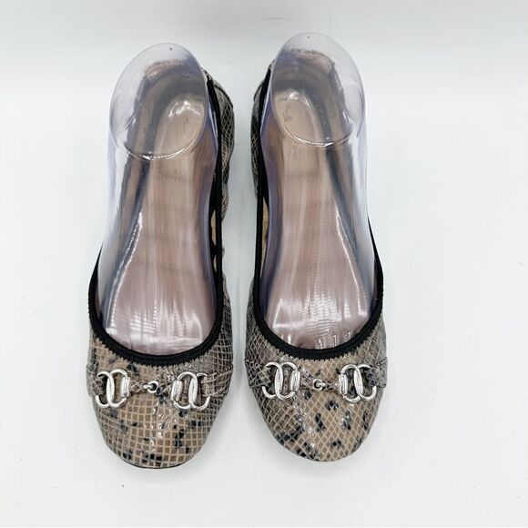 Me Too Olympia  Snakeskin Embossed Real Leather Ballet Flats w/Bit Detail size 8 - Picture 6 of 10